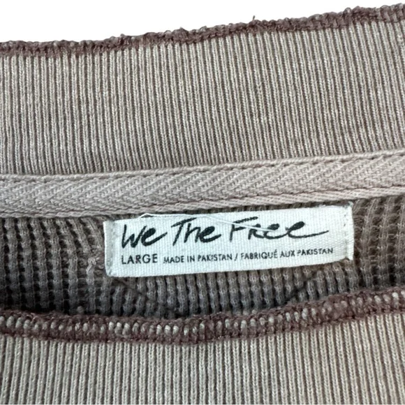 We The Free Oversized Cropped Ellie Thermal Size Large - Picture 3 of 4